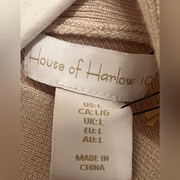 House of Harlow 1960 Cream Knit Crop Halter Top, Women’s Size Large, NWT - Picture 3 of 4